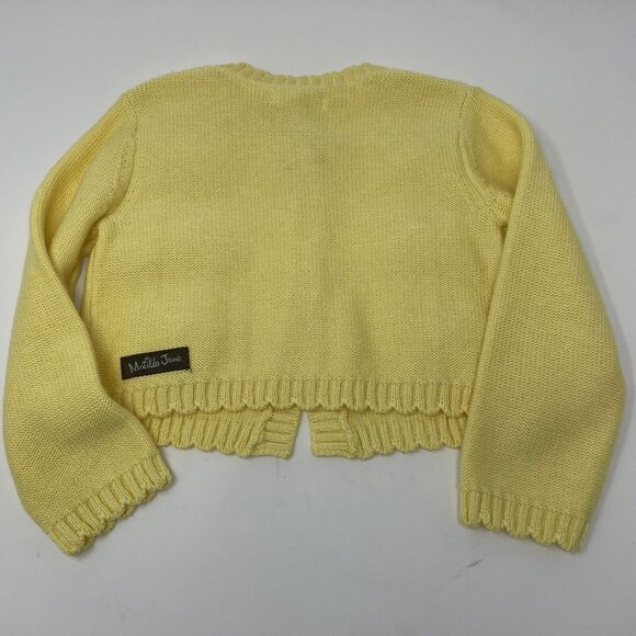 Matilda Jane Size 2 Yellow Meringue Cardigan Girls Enchanted Garden Bow Sweater - Picture 3 of 5
